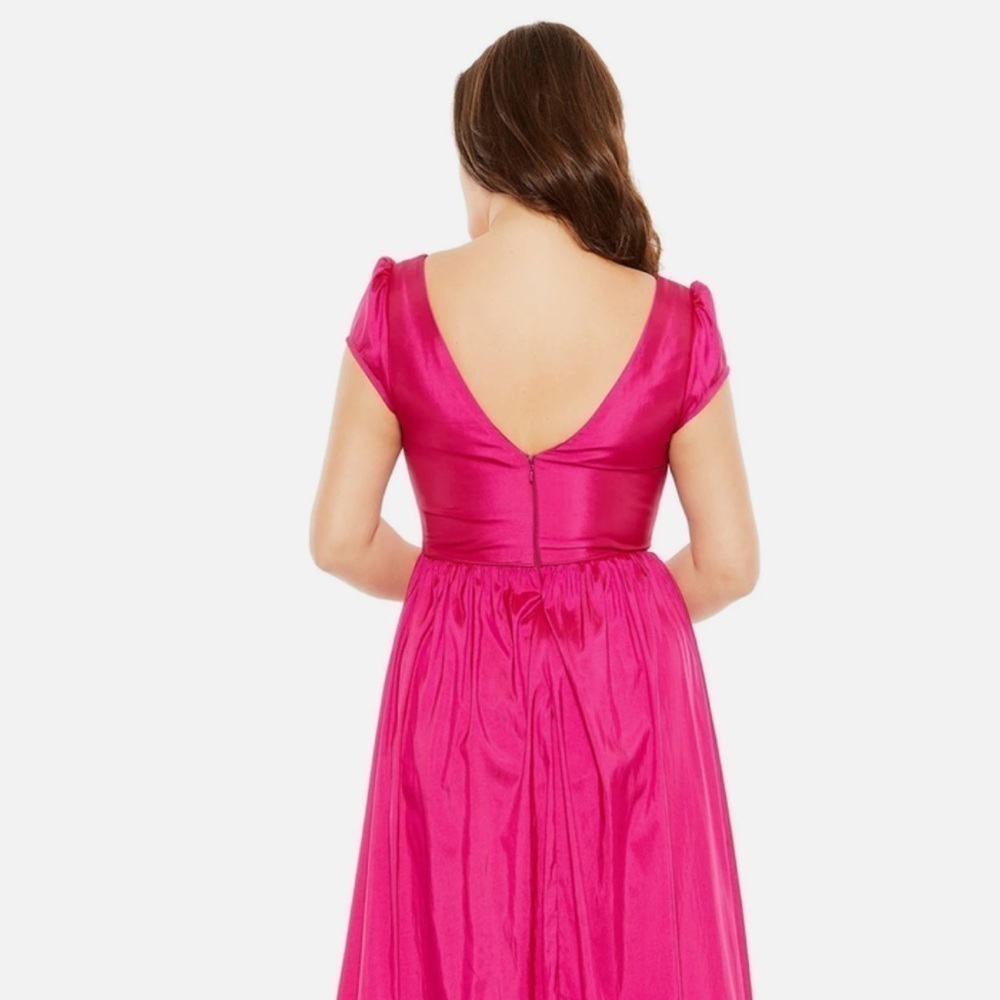 Mac Duggal Long Plus-Size Formal Dress 68525 sz 16W pink ruffle layered gown NWT - Picture 3 of 16